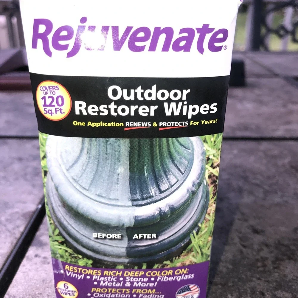 Rejuvenate Outdoor Restorer Wipes 6 Full Size Pads Renews Protects NEW USA Made